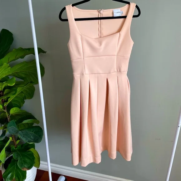ASOS Petite Dresses Asos Petite Peach Pink Sleeveless Square